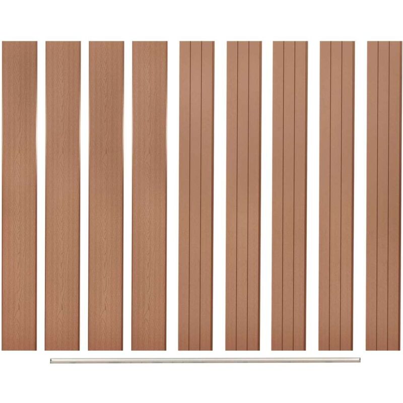 Recinzione Da Giardino In WPC VidaXL – Pannelli 200x80 Cm Marrone, Resistente Agli Agenti Atmosferici