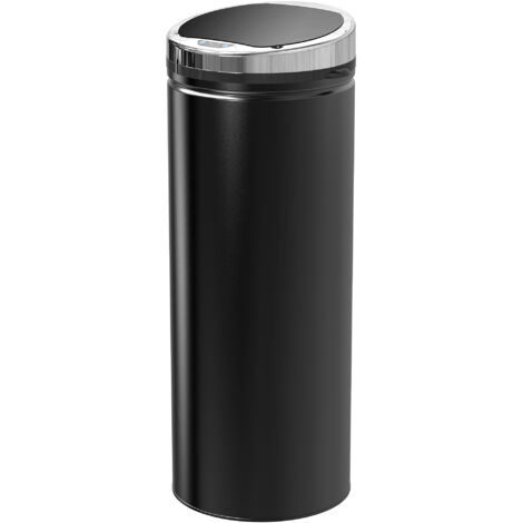 HOMCOM Pattumiera Automatica Sensore Infrarossi da 50L in Acciaio Inox Nero
