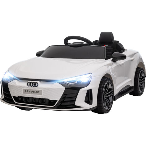 HOMCOM Auto Elettrica per Bambini 3-5 Anni con Sospensioni Bianca e Nera