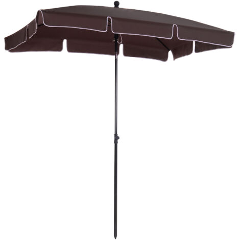 Outsunny Ombrellone da Giardino Rettangolare con Inclinazione