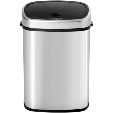 HOMCOM Cestino Bidone Pattumiera con Coperchio a Sensore Cucina Bagno 58L