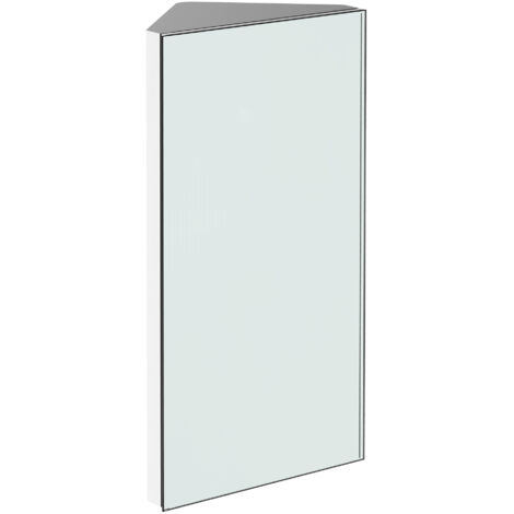 HOMCOM Armadietto Angolare Bagno Acciaio con 3 Ripiani Interni 60x30x18.4cm