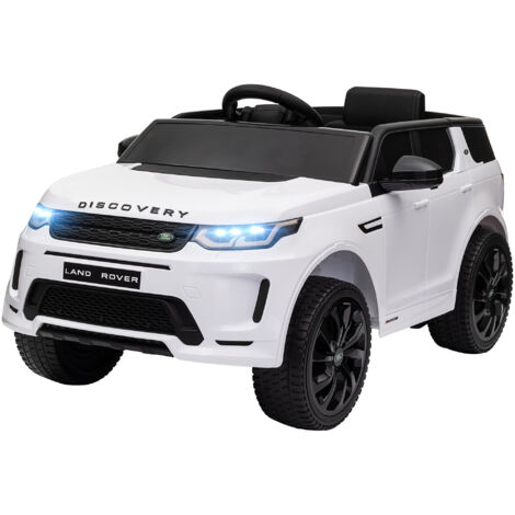 AIYAPLAY Auto Elettrica per Bambini Licenza Land Rover Discovery Bianco