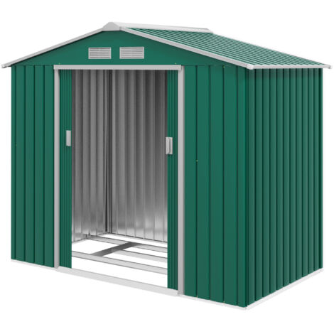 Outsunny Capanno Casetta da Giardino Porta Utensili 2 Porte Scorrevoli