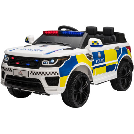 HOMCOM Macchina per Bambini della Polizia con Sirena Batteria 12V Telecomando