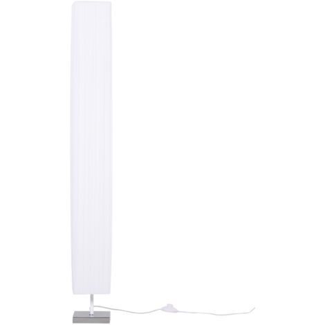 HOMCOM Lampada da Terra Moderna per Salotto in Tessuto Bianco
