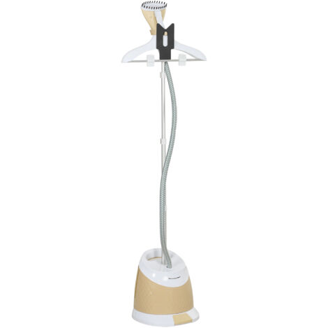 HOMCOM Ferro da Stiro a Vapore Verticale 1800W Serbatoio 1.8L e Accessori Oro