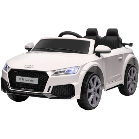 HOMCOM Auto Elettrica Bambini 3-5 Anni AUDI TT con Fari LED e Telecomando Bianco