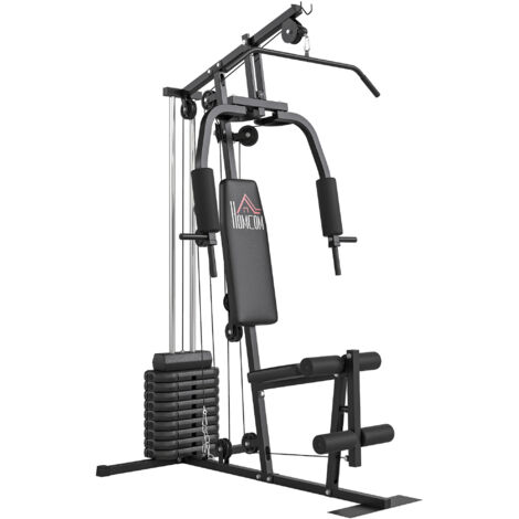 HOMCOM Palestra Multifunzione con Pesi da 45kg per Home Gym 135x103x200cm (1/5)
