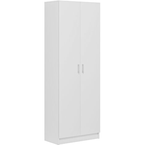 HOMCOM Credenza Moderna Portaoggetti con 5 Ripiani in Truciolato Bianco (1/5)