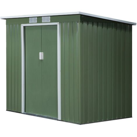 CASA CASETTA BOX PORTA ATTREZZI GIARDINO PORTE SCORREVOLI ACCIAIO 213×173×130cm