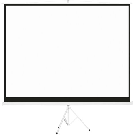 HOMCOM Telo Proiettore con Treppiede per Casa e Ufficio 120" Bianco