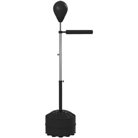 SPORTNOW Punching Bag con Altezza Regolabile e Barra Girevole di Reazione Nero