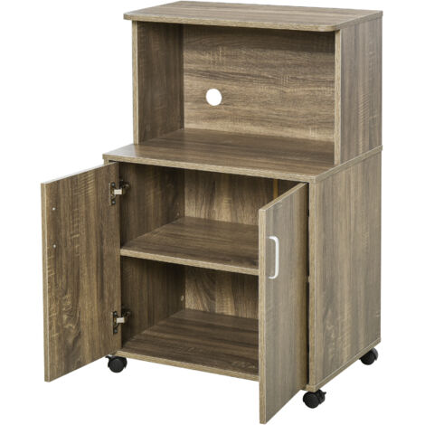HOMCOM Mobile Cucina Multiuso con Armadietto 60.4x40.3x97cm Grigio