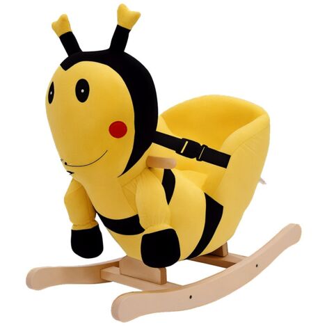 HOMCOM Cavallo a Dondolo in Legno Ape per i Bambini 60x33x45cm (1/4)