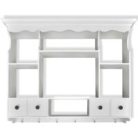 Armadietto Pensile Cucina VidaXL - 60x31x40 Cm, Bianco Lucido, 1 Ripiano, Truciolato, Da Montare