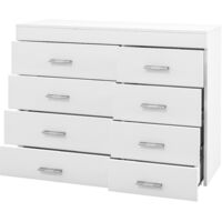 HOMCOM Mobile con Cassetti Cassettiera in Legno per Camera, Cucina, Bagno 90×35×73cm Bianca