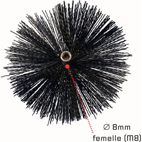 SHAFFER PRO - Brosse de ramonage poêles pellet/bois - hérisson ramonage Ø180