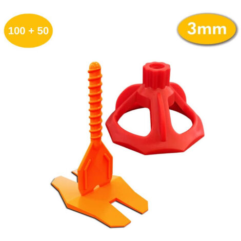 Kit croisillons autonivelants à visser LEVEL FIT 3mm – 150 pcs – Pose carrelage 2 à 22 mm – 100 croisillons + 50 cadrans – SHAFFER PRO (1/5)