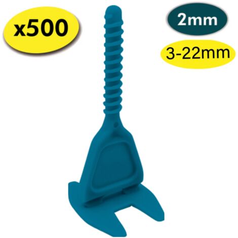 500 croisillons autonivelants LEVEL FIT 2 mm - Pose carrelage 2 à 22 mm – SHAFFER PRO (1/4)