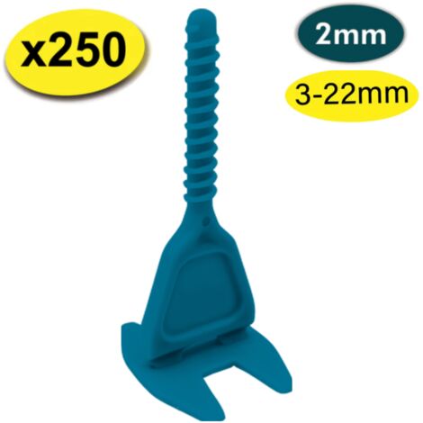 250 croisillons autonivelants LEVEL FIT 2 mm - Pose carrelage 2 à 22 mm – SHAFFER PRO