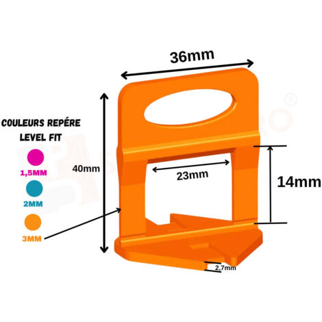 Croisillons à cale autonivelante 3 mm – 150 clips + 100 cales – Avec pince – SHAFFER PRO (1/3)