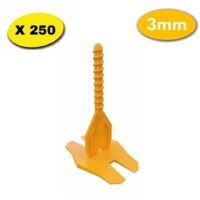 250 croisillons autonivelants LEVEL FIT 3 mm - Pose carrelage 2 à 22 mm – SHAFFER PRO