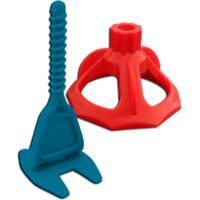 Kit croisillons autonivelants à visser LEVEL FIT 2 mm – 600 pcs – Pose carrelage 2 à 22 mm – 400 croisillons + 200 cadrans – SHAFFER PRO