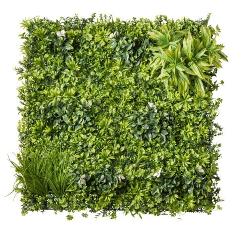 Easycloture – Mur végétal artificiel 1m x 1m Liseron – Résistant aux UV et à l'eau – Design champêtre pour décoration extérieure – Facile à poser