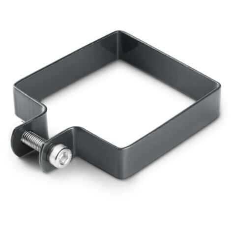 Easycloture – Collier de fixation carré 60 x 60 mm pour portillon grillagé – Acier galvanisé et thermolaqué – Hauteur 20 mm – Installation directe sans scellement