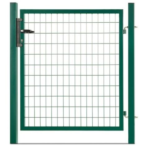 Portillon grillagé en acier galvanisé maille 100 x 50 L 1m x H 1m00 Vert (1/5)