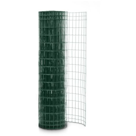 Easycloture – Grillage soudé en rouleau 1.5m x 25m – Fil acier galvanisé 2.5mm – Maille 100x50mm – Résistant aux intempéries - H1m50