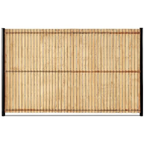 Easycloture – Kit lamelles d'occultation en bois de mélèze – maille 55 mm – épaisseur 8 mm – hauteur 1m93 – longueur 2m50 – occultation optimale