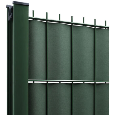 Kit Lamelles PVC Bande Brise vue pour panneau double fils - L 2m50 - H 1m63 - Vert