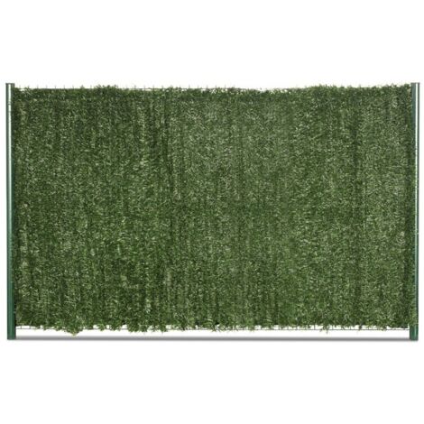 Easycloture – Haie artificielle occultante 90 brins – Longueur 3m – Hauteur 1m20 – Traitement anti-UV – Densité 1000 g/m² - H1m20