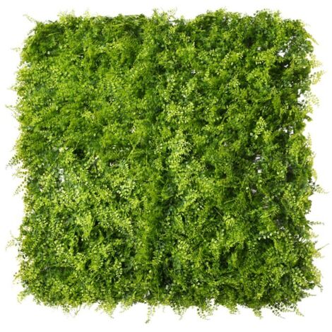 Easycloture – Mur végétal artificiel 1m x 1m fougère – Résistant aux UV et à l'eau – Montage facile sur panneaux rigides – Garantie 5 ans