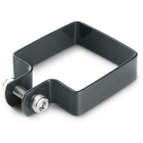 Collier de fixation carré 80 x 80 mm pour portillon grillagé Gris anthracite