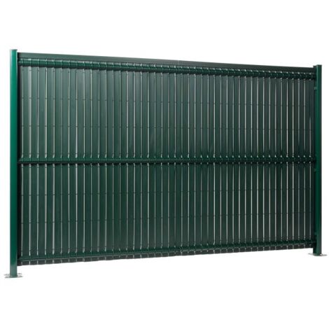 Kit occultation lattes PVC 1m93 x 2m50 – Maille 55 – Traitement anti-UV – Installation rapide sans outillage – Brise-vue vert – Gardenode