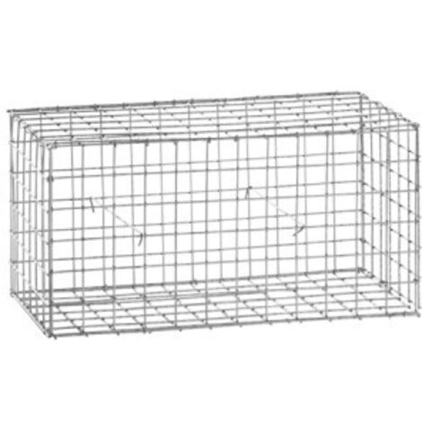 Easycloture – Gabion acier galvanisé 60x30x30 cm – 2 tirants et 100 crampons inclus – Résistant à la corrosion – Pour délimitation d'espaces extérieurs