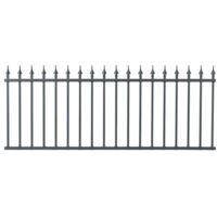 Easycloture – Clôture aluminium tradition travée style ferronnerie 2m – Hauteur 76.5 cm – Couleur gris – Résistante aux intempéries
