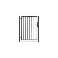 Portillon barreaudé acier galvanisé passage 1m H 1m00 Gris anthracite