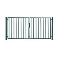 Portail barreaudé acier galvanisé passage 4m00 H 1m50 Vert