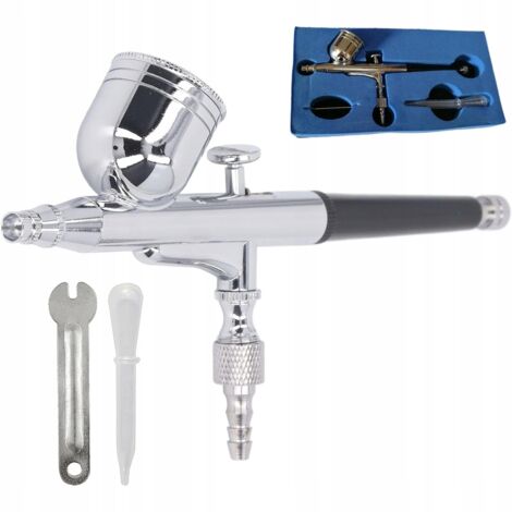 Lackier-Airbrush im Koffer mit Metalltank, 0,5 mm Düse