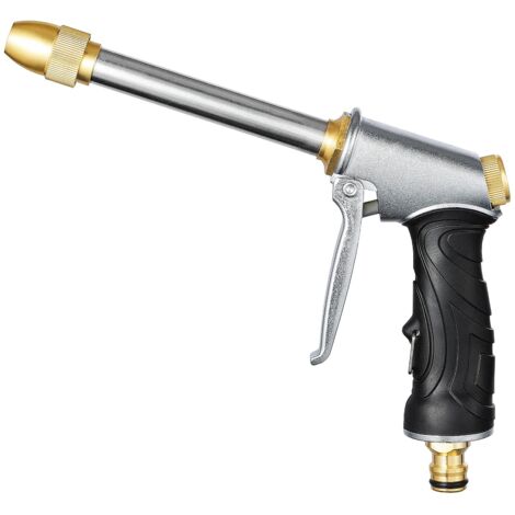 Tubo da Giardino con Pistola a Spruzzo, Ugello in Metallo Resistente per Lavaggio Auto, Irrigazione Giardino e Doccia Animali. (1/5)