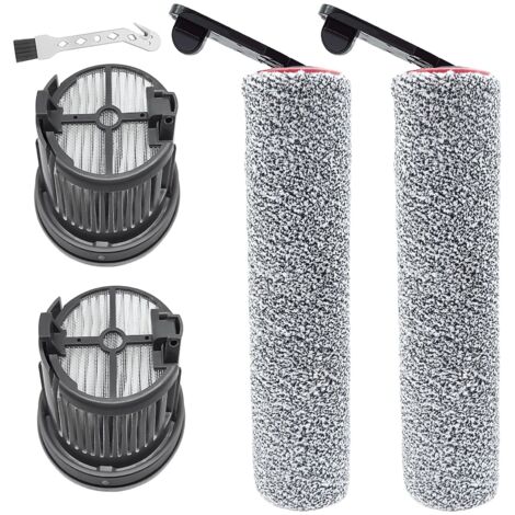 Spazzola a rullo + filtro accessori per Dreame H14 Pro, H14, H14 Dual, ricambi aspirapolvere secco e umido, 2 spazzole a rullo + 2 filtri (1/5)