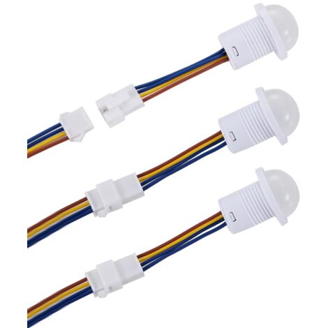 3 Pezzi Interruttore Sensore Infrarosso PIR 110V/220V, Mini Rilevatore Movimento per Interni