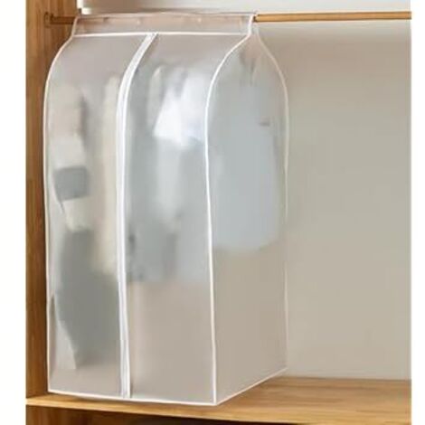 Fodera antipolvere per stendibiti, 80x50x120 cm in PEVA, chiusura lampo e nastro adesivo magnetico. (1/4)