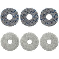 6 Accessori Salviette per Ecovacs Deebot T50 Pro Omni/ N30 Pro Omni/ T30 Pro/ T30S/ T20 Omni/ T10 Omni/ X1 Omni/ X2 Omni Robot Aspirapolvere