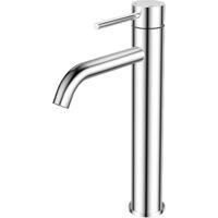 Rubinetto Lavabo Bagno, Miscelatore Alto con Altezza Beccuccio 190 mm, Finitura Cromata e Leva Singola per Bagno e Toilette Ospiti