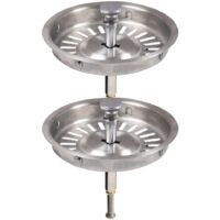 Qs229c0022-U Lotto da 2 tappi di scarico 92 mm per vecchi lavelli, 9,2 cm